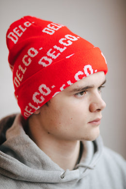 All Over print beanie - Bright Red